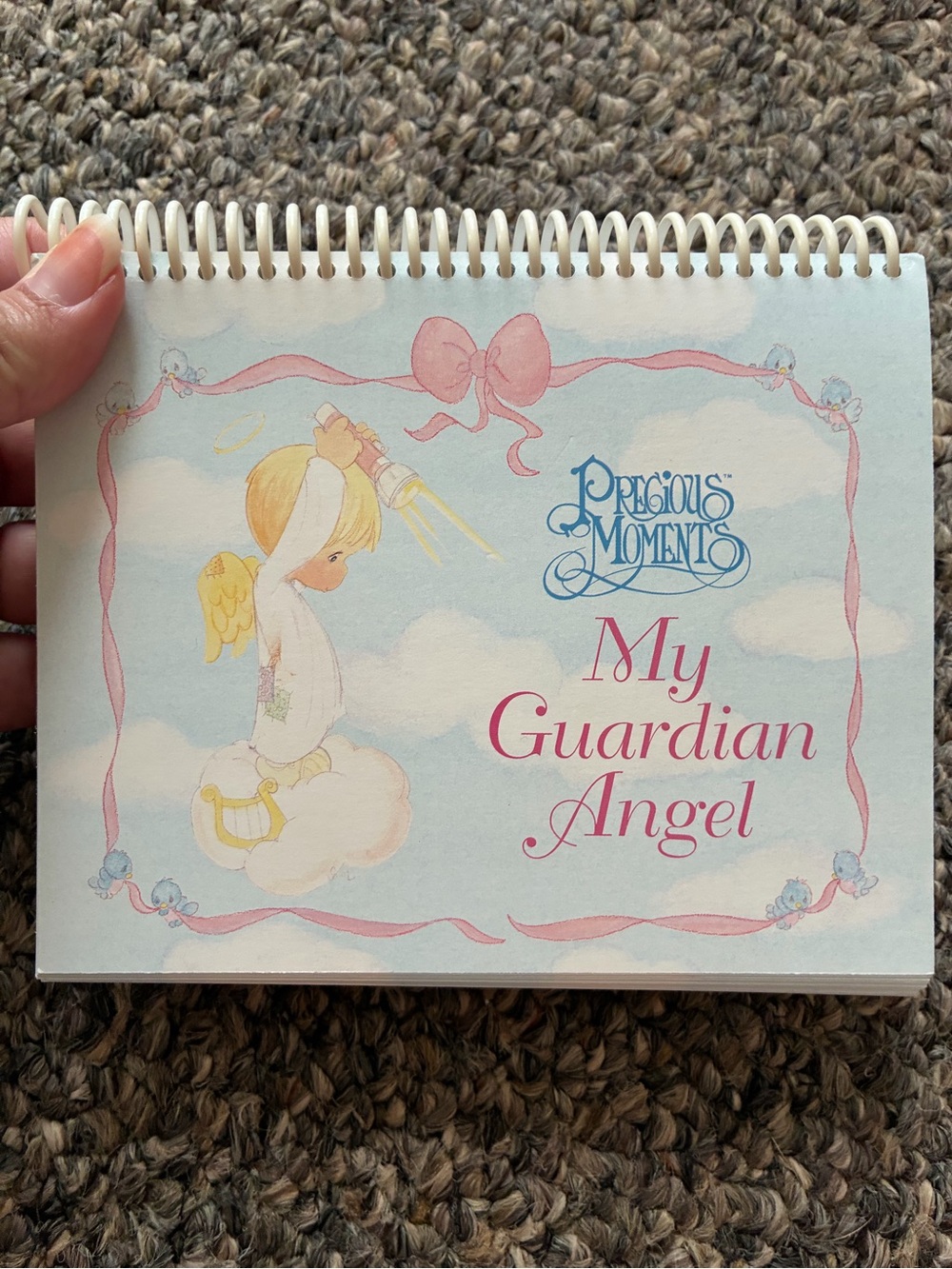 Precious Moments  Guardian Angel spiral flip book